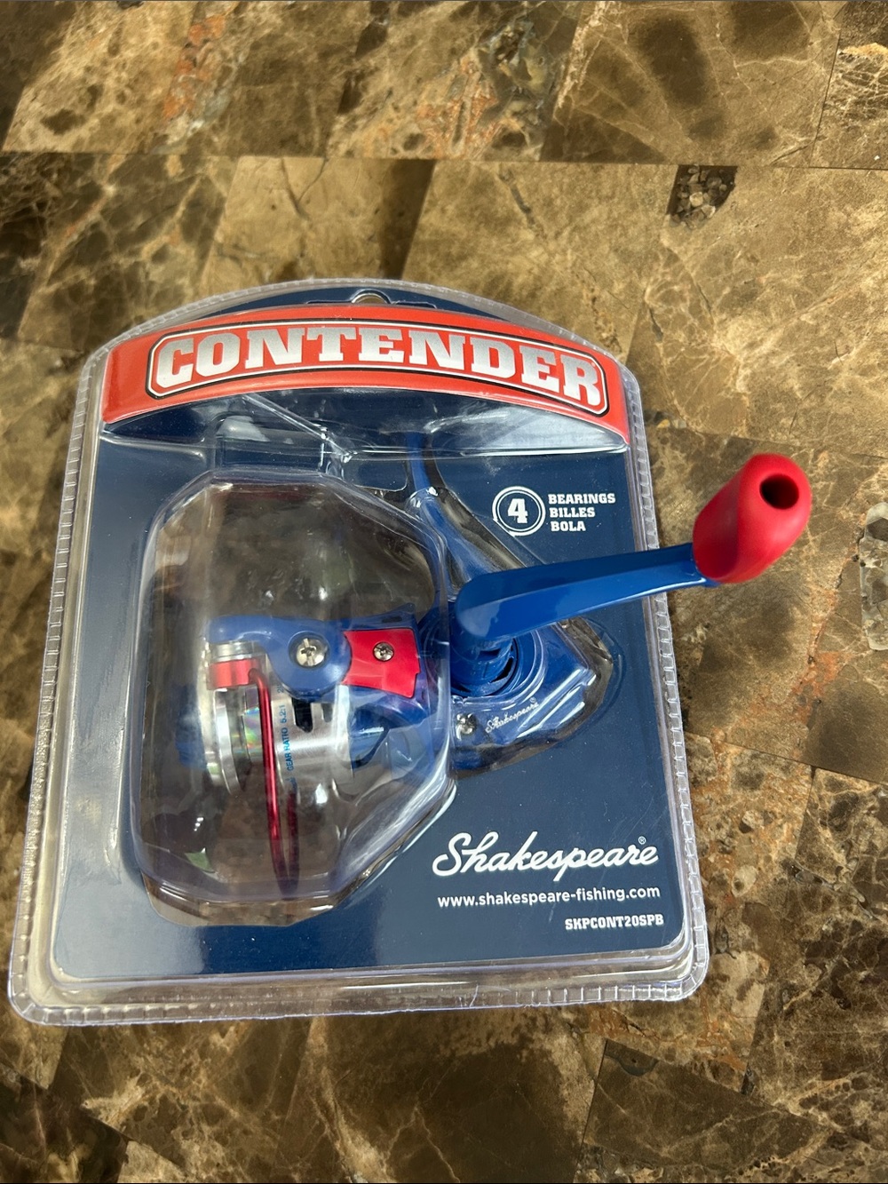 NEW 🆕 Shakespeare Contender Fishing Reel - Blue and Red